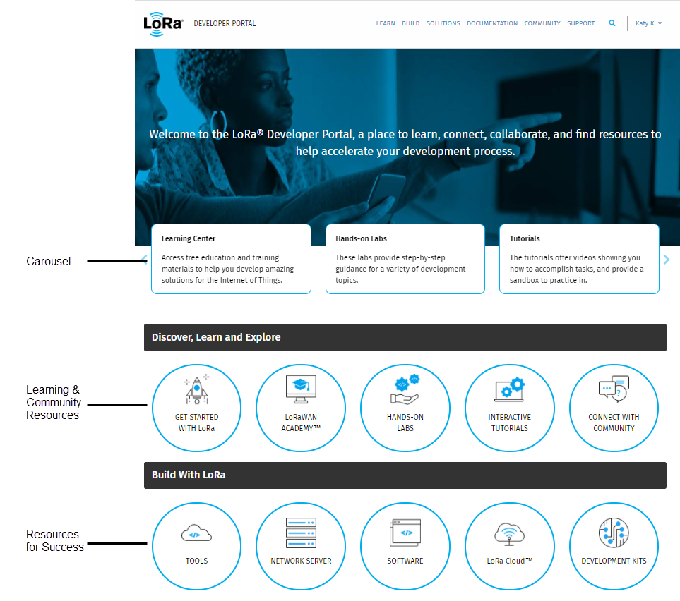 New LoRa Developer Portal Homepage